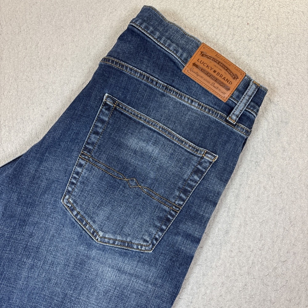 Lucky Brand 412 Athletic Slim Mens Jeans Blue Denim 36x30 Medium Wash‎